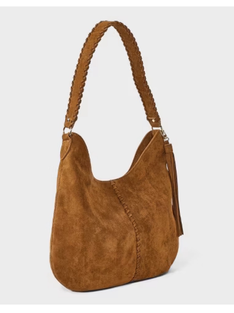Nwot Universal Thread “Western Faux Suede With Tassle Shoulder Bag”